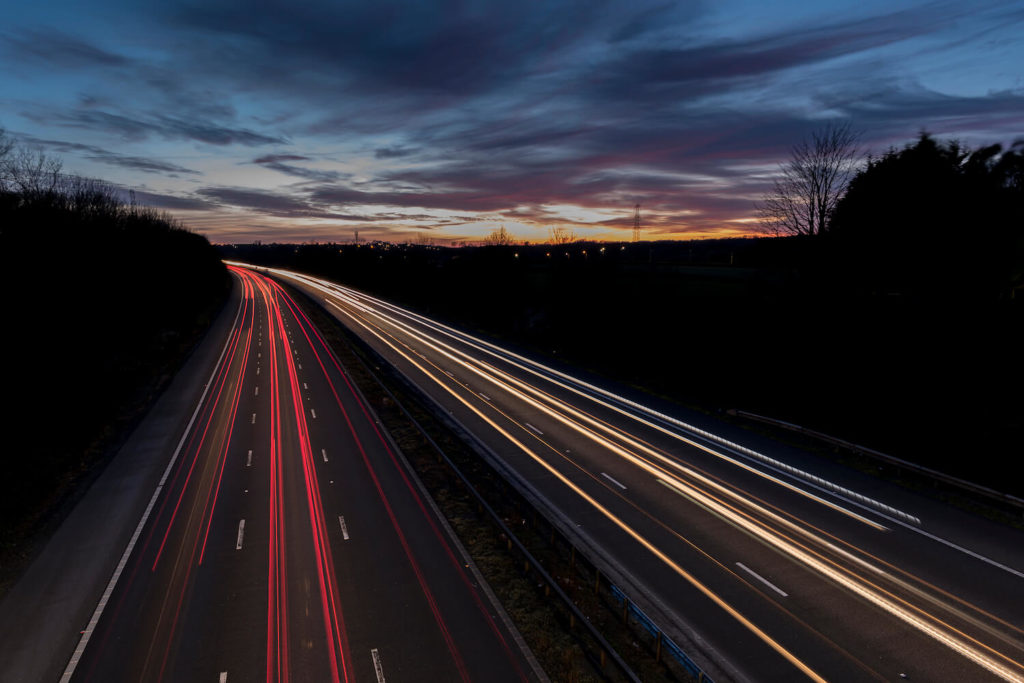 Motorway at night